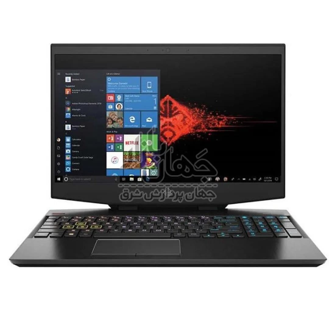 لپتاپ HP Omen 15-DH1070WM، رنگ مشکی، جنس پلاستیک و فلز، لپتاپ گیمینگ