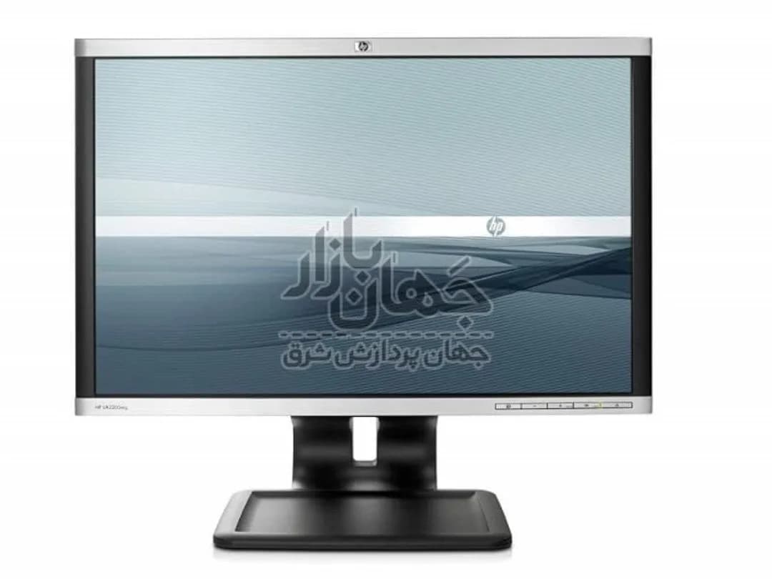 مانیتور استوک LA2205WG، رنگ خاکستری و مشکی، جنس پلاستیک و فلز، مانیتور رومیزی