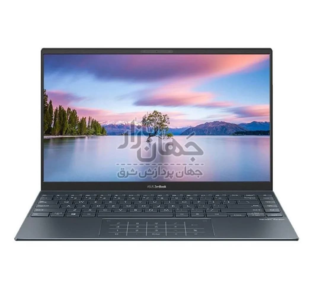 لپتاپ ایسوس ZenBook 14 UM425IA، رنگ خاکستری تیره، جنس فلز و پلاستیک، صفحه نمایش بزرگ، کیبورد عددی