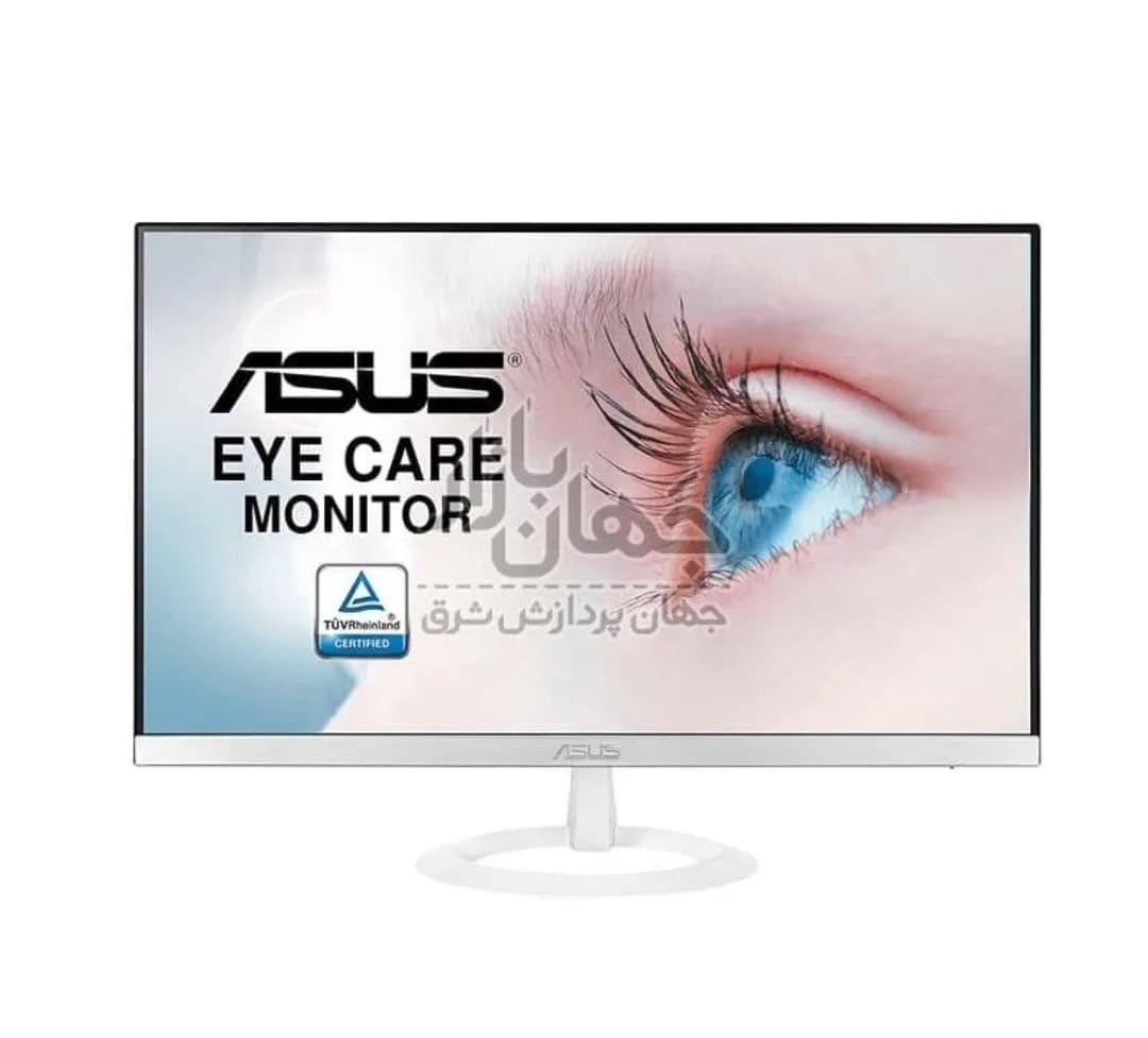 مانیتور ایسوس VZ249HE-W، رنگ سفید، جنس پلاستیک، تخت