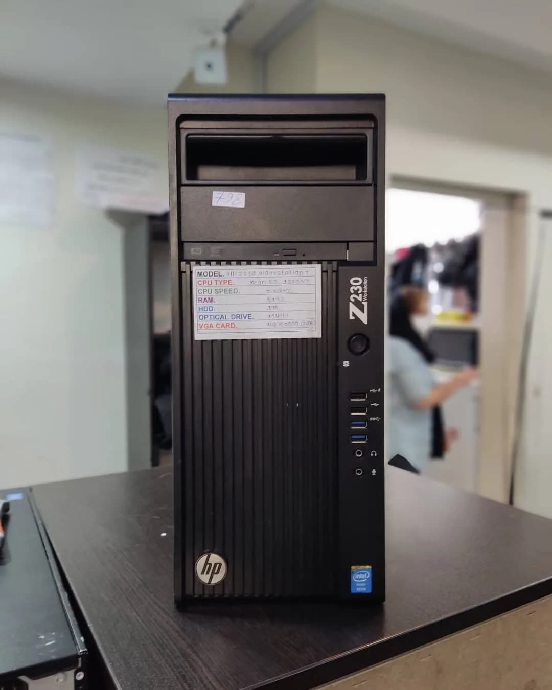 کیس استوک Z230، رنگ مشکی، جنس فلز، عمودی مستطیلی