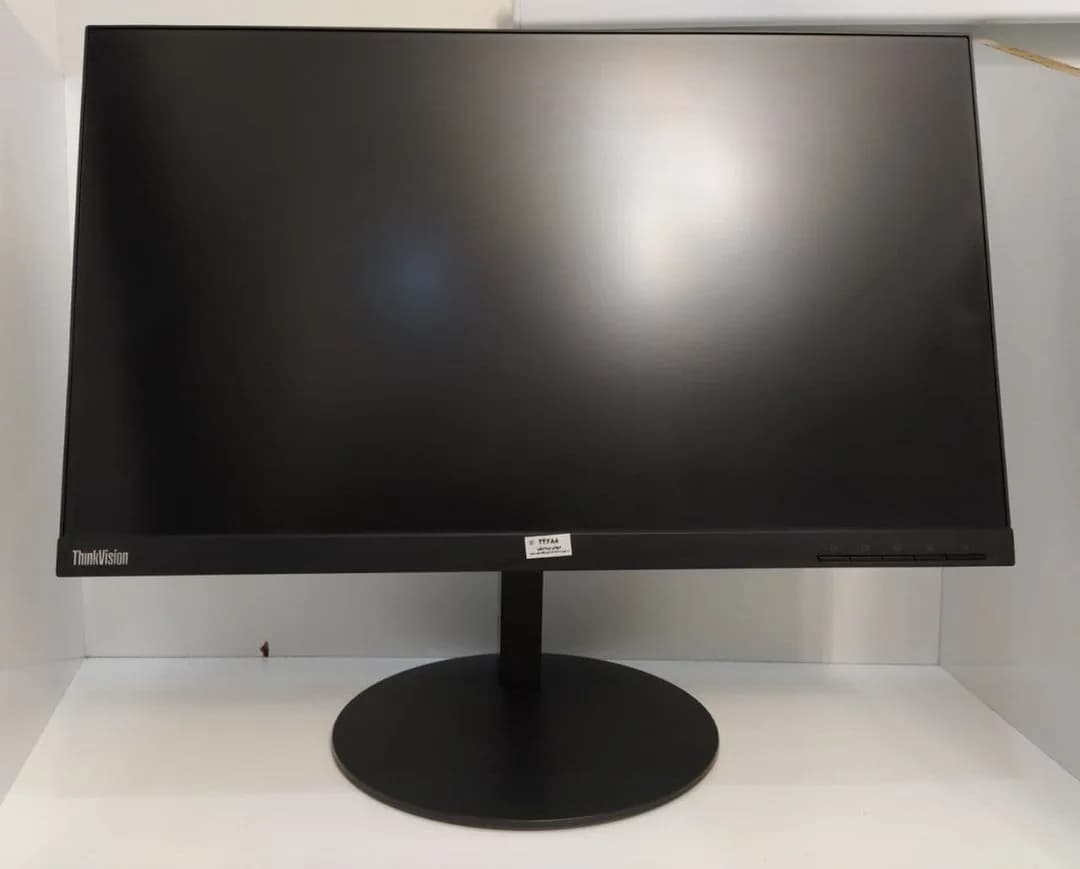 مانیتور ThinkVision T24i لنوو، رنگ مشکی، جنس پلاستیک و شیشه، تخت با پایه