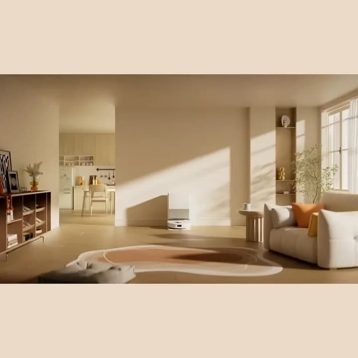جارو رباتیک Qrevo C روبوراک، رنگ سفید، جنس پلاستیک، رباتیک گرد با داک