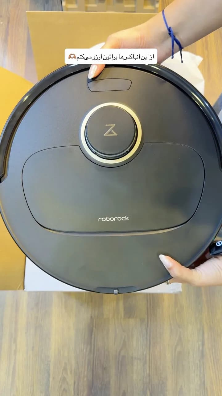 جارو رباتیک Qrevo Series 5AE روبوراک، رنگ مشکی و طلایی، جنس پلاستیک، ربات هوشمند گرد