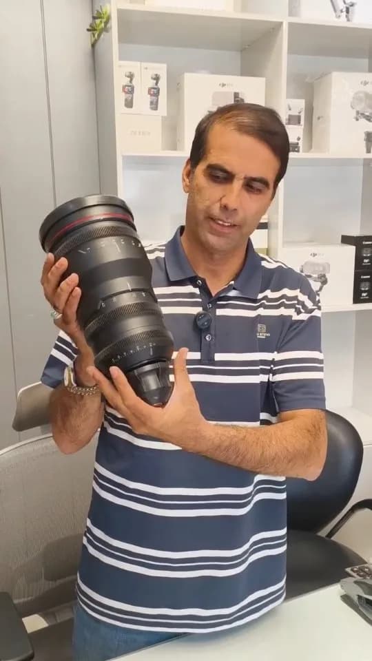 لنز سینمایی 18-85mm T2.9 کارکرده RED، رنگ مشکی، جنس فلز و پلاستیک، تله‌فوتو