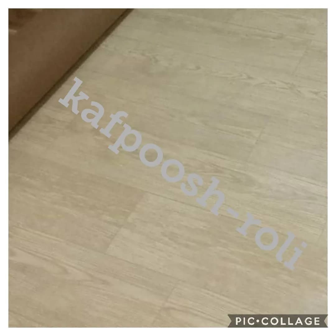 کفپوش رولی، رنگ کرم و بژ، جنس پلاستیک، طرح طرح و نقش