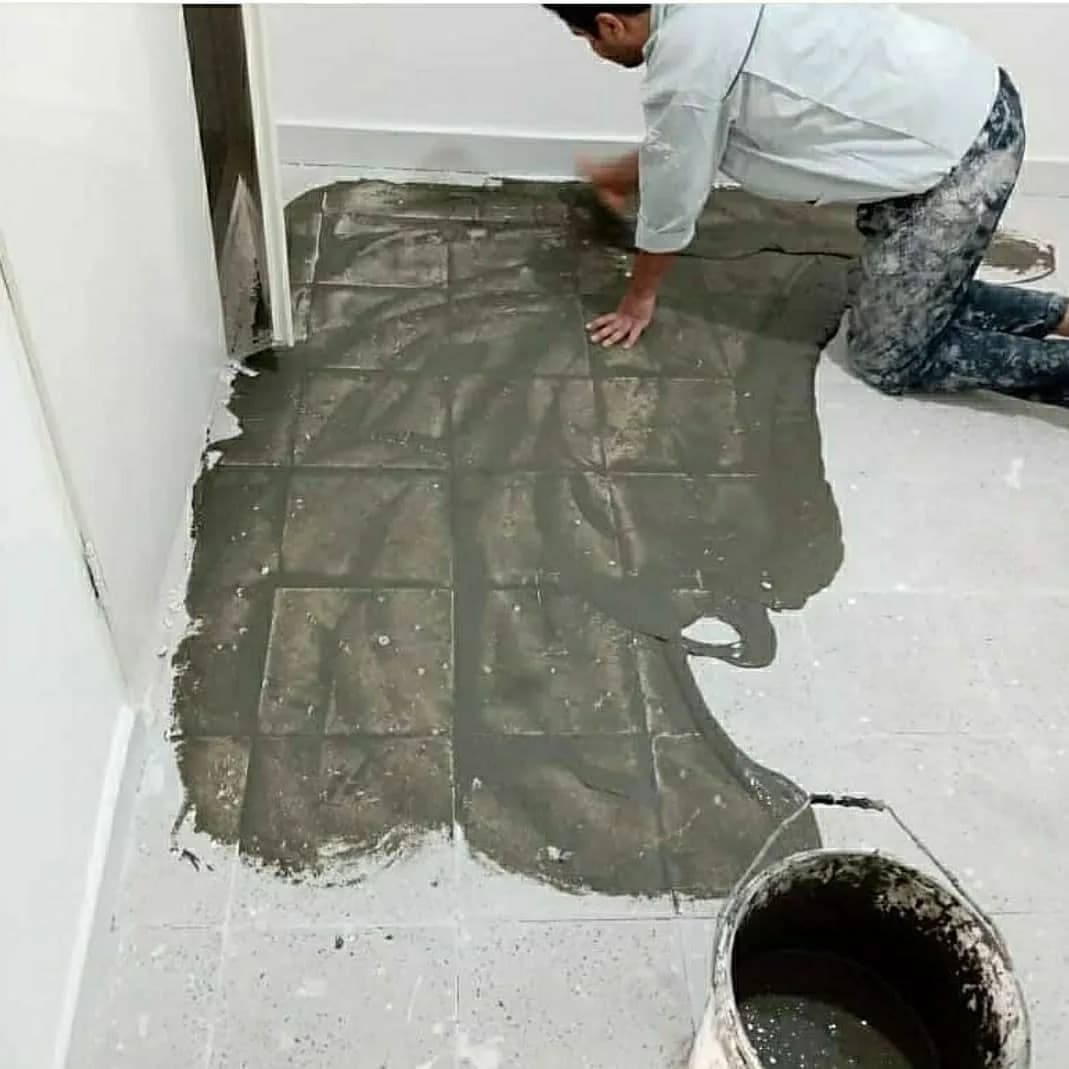 کفپوش رولی کد ۱۲۲۱، رنگ خاکستری، جنس PVC
