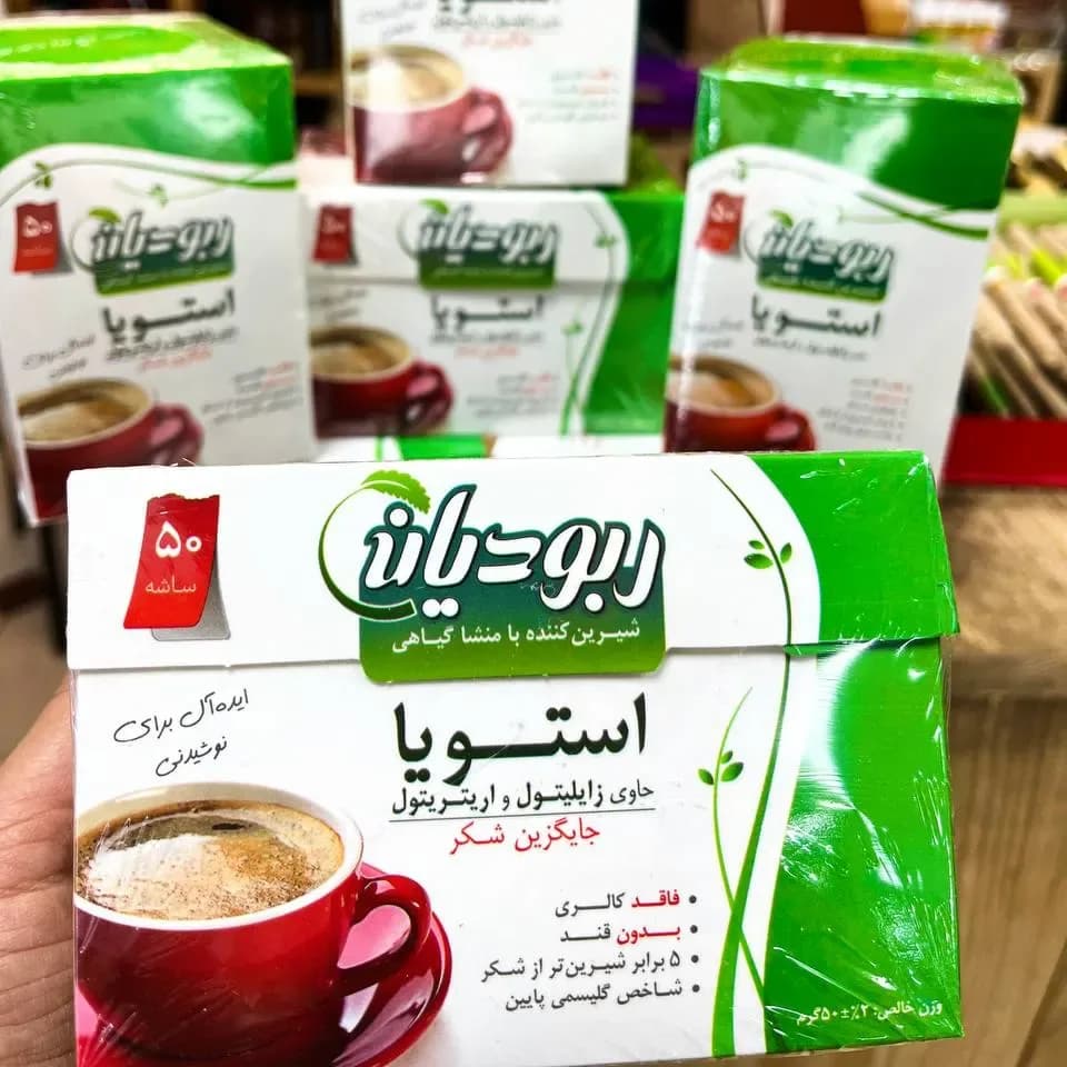 شیرین کننده استویا ۵۰ ساشه ربودیان