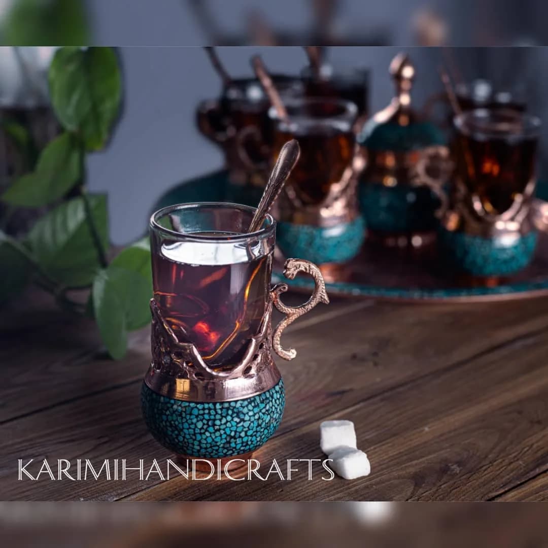 گلدان گالش فیروزه کوب
