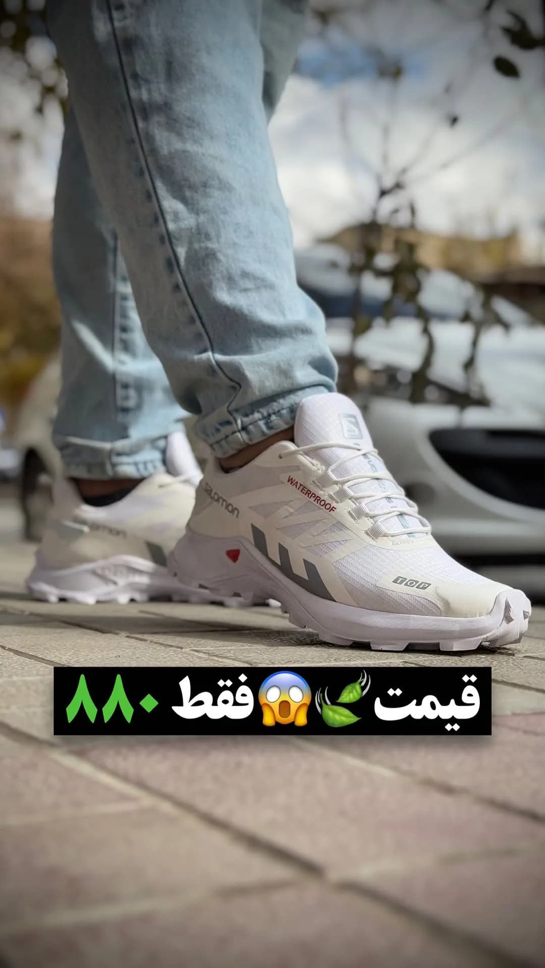 کتانی اسپرت سفید و کرم، رنگ طوسی، تخت