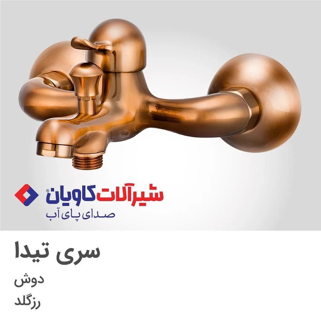 شیر دوش سری تیدا رزگلد کاویان، جنس فلز، کلاسیک