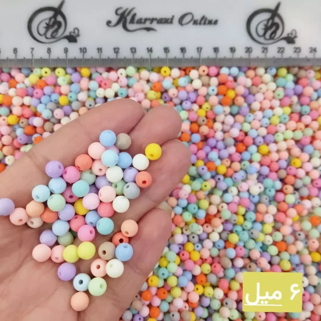 مهره پاستیلی مات گرد — نمای در‌دست — مات