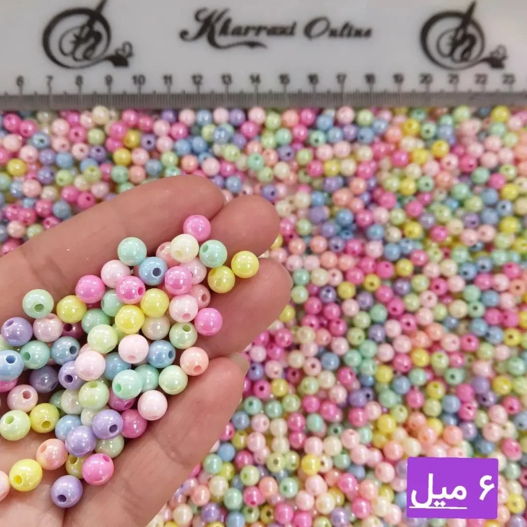 مهره گرد شاینی — نمای در‌دست — ۳ سایز ۶ و ۸ و ۱۰ میل