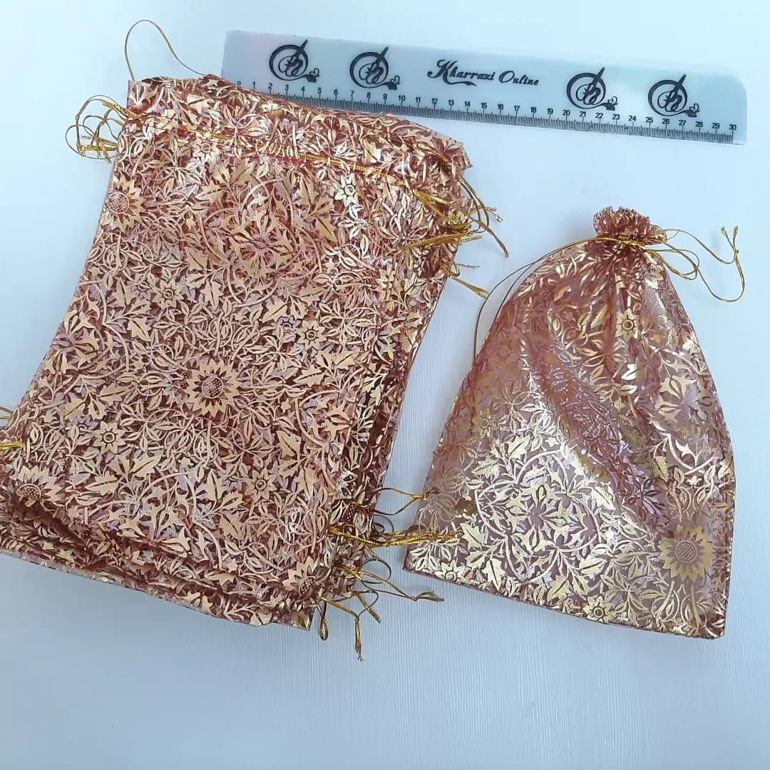 کیسه توری گلدار ۲۴ در ۱۸