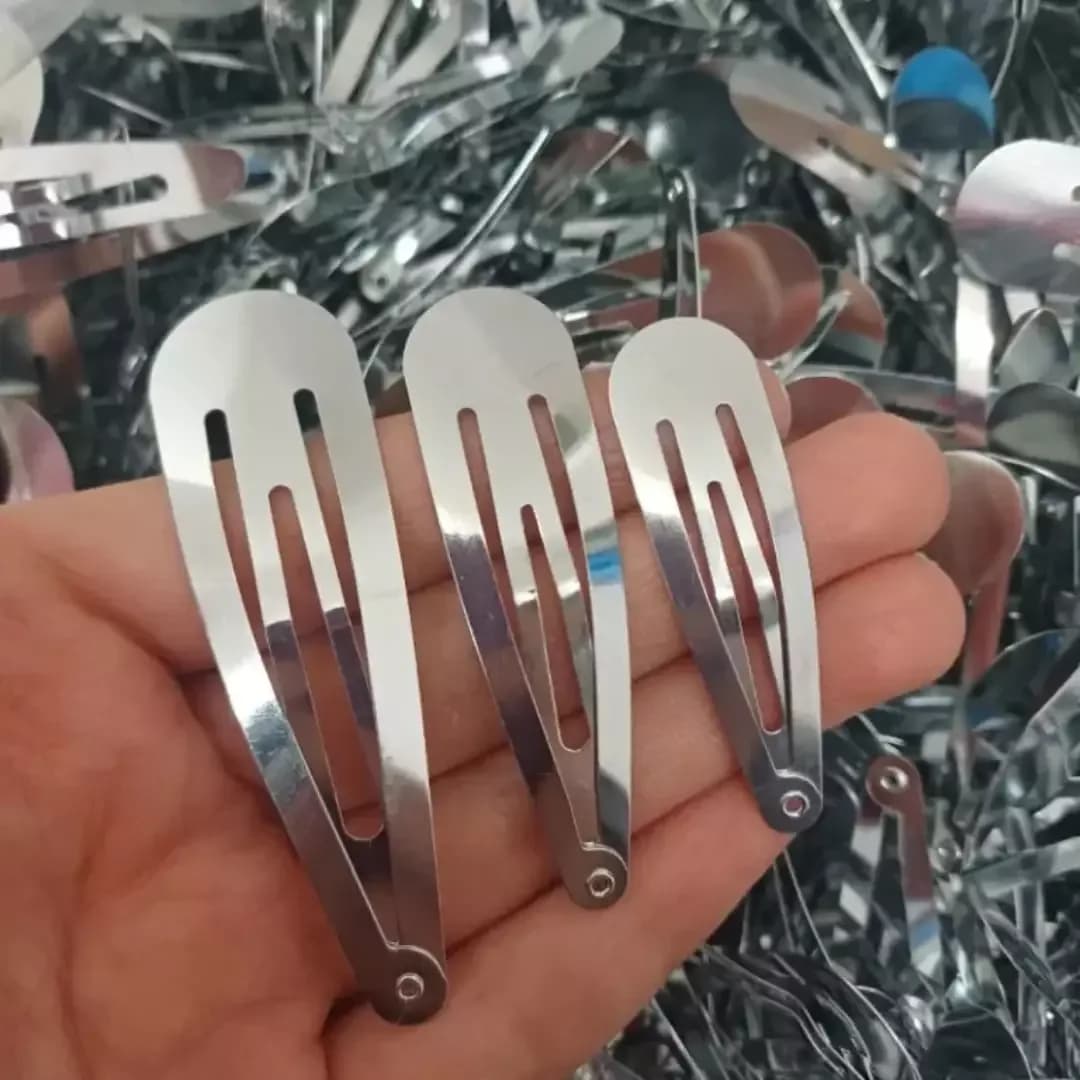گیره سر فلزی، رنگ نقره ای، تختی