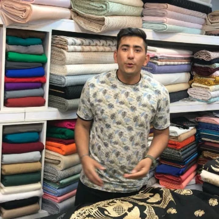 پارچه لینن سوزن دوزی حاشیه دار