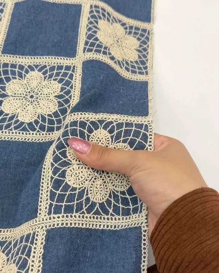 پارچه جین و لینن قلاببافی