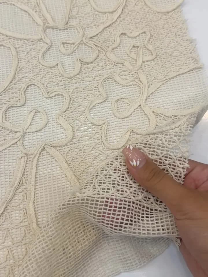 پارچه کنف روبان‌دوزی ترک
