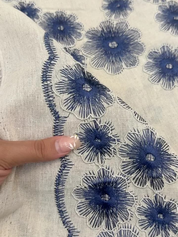 پارچه لینن قیطوندوزی