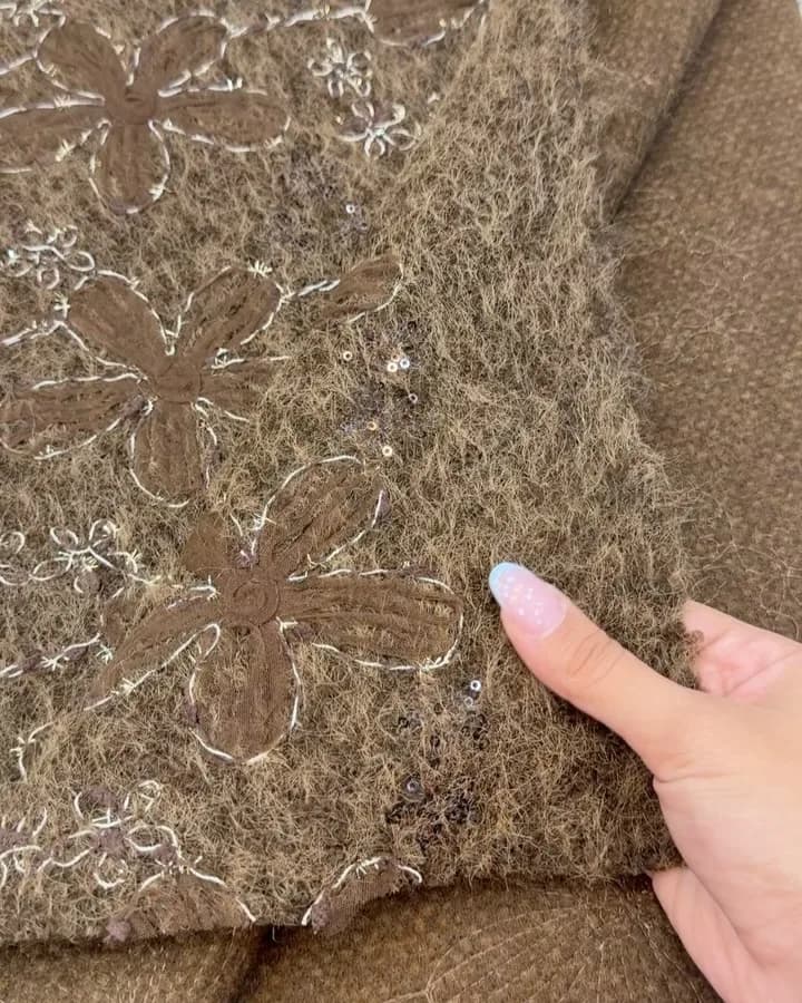 پارچه فوتر موهر گلدوزی