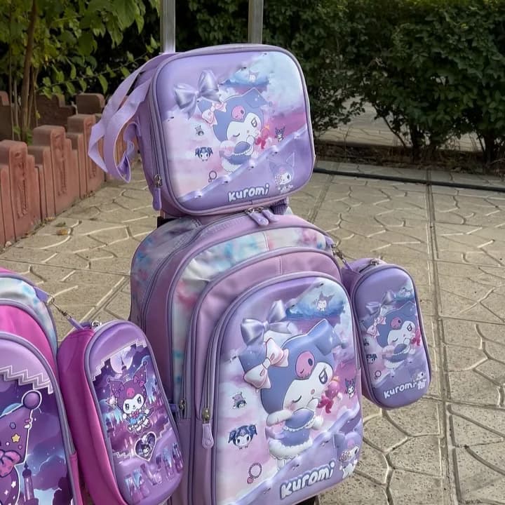 ست سهتکه کوله چرخدار کرومی