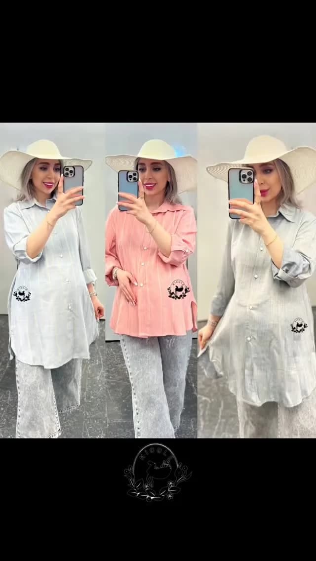 ست کت سوزن‌دوزی و سارافون بارداری