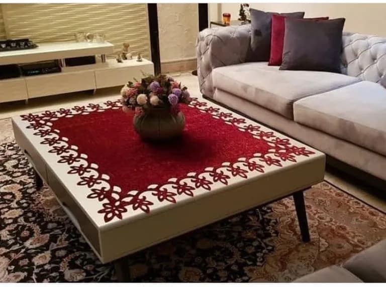 رومیزی مخمل ساده