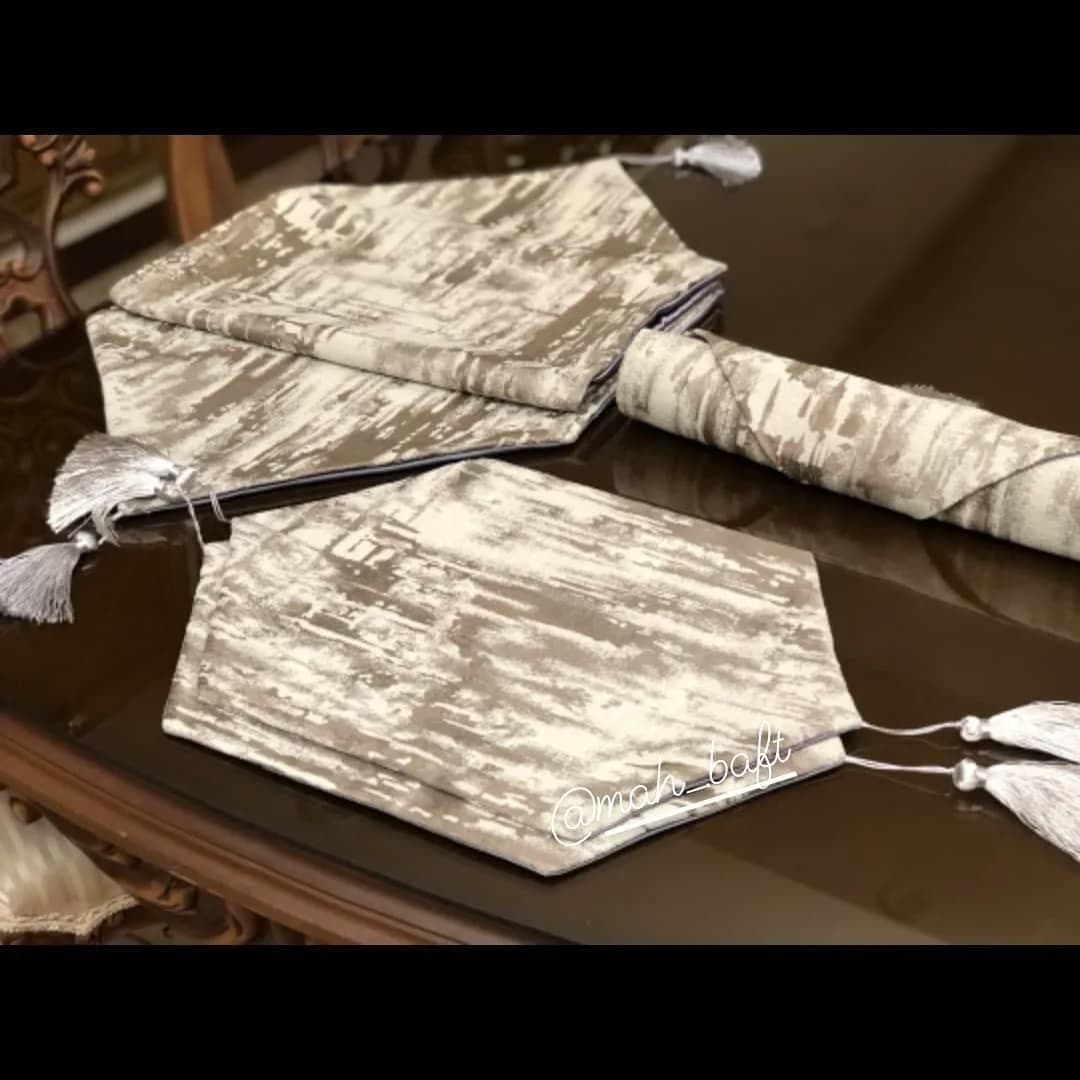 رومیزی عسلی ابرنگی خاکستری