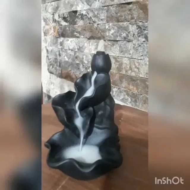 جاعودی آبشاری، رنگ سیاه، جنس سرامیک، جاعودی آبشاری رومیزی