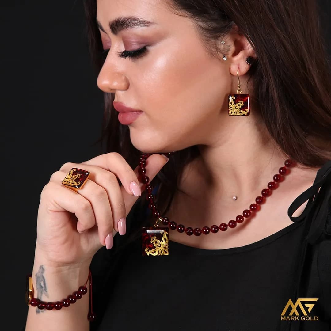سرویس روکش طلا طرح گلوریا مارک گلد