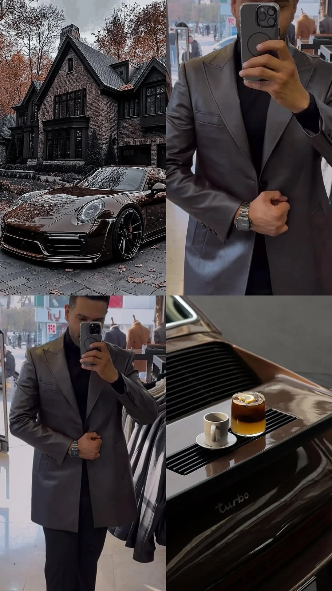 پالتو مردانه رنگ موکا