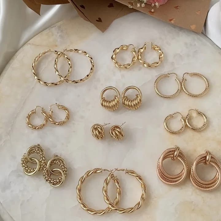گوشواره طرح طلا آبکاری رادیوم