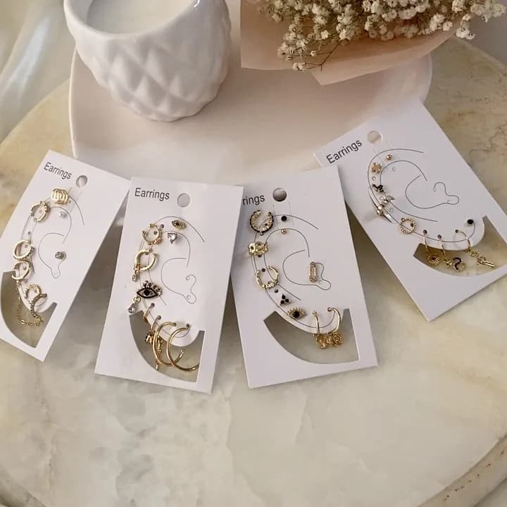 پک گوشواره و ایرکاف طلایی