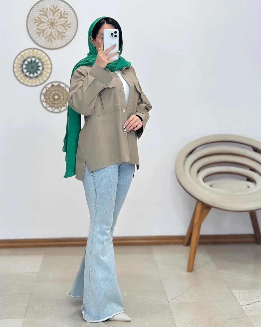 شومیز مانتویی لینن کد ۲۰۵۲۸