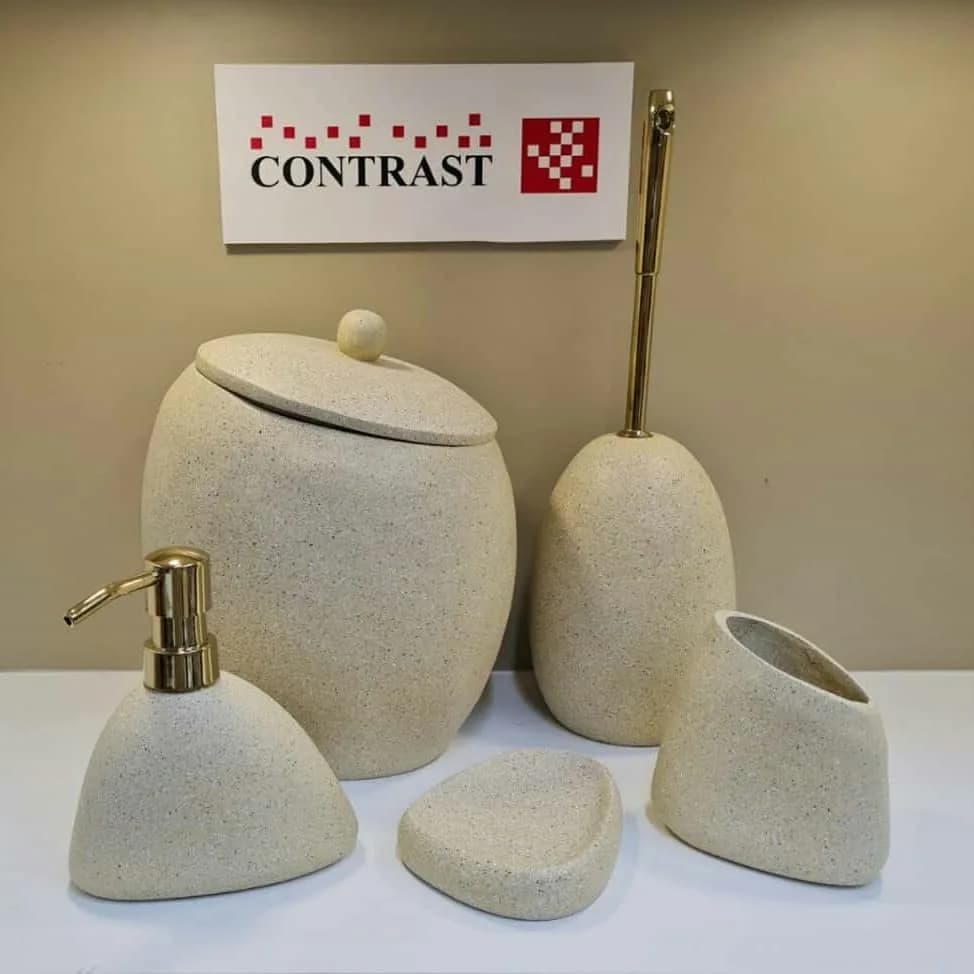 سرویس اکسسوری حمام رزین کانتراست