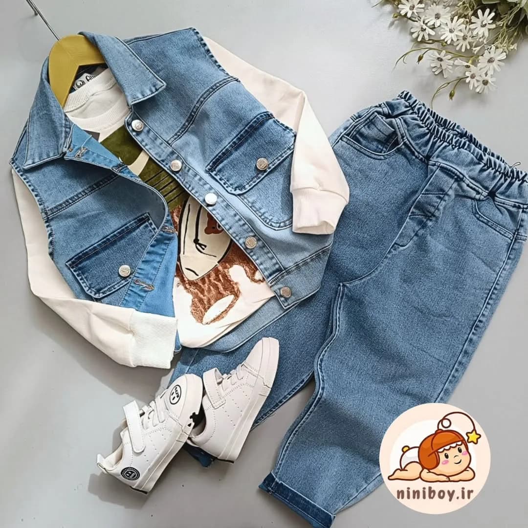 ست سه تیکه ژیله و بلوز و شلوار