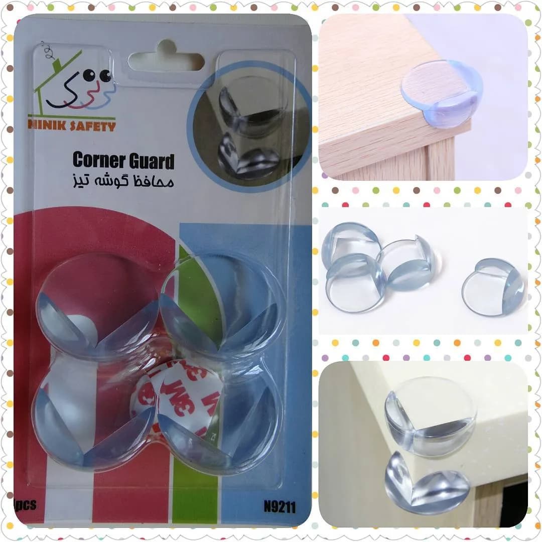 محافظ گوشه تیز شفاف ۴ عددی N9211 نی نی ک