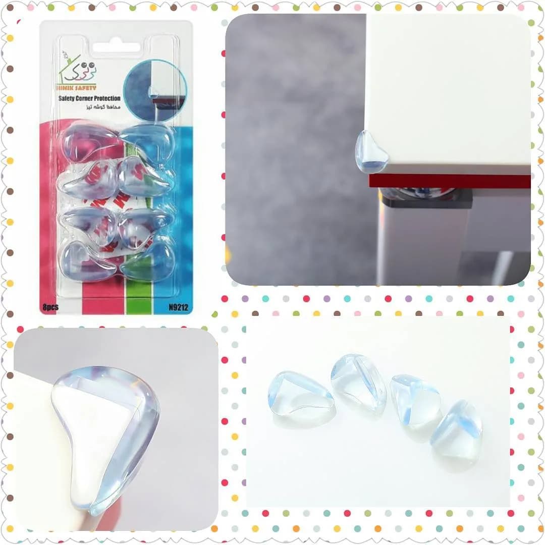 محافظ گوشه شفاف N9212 نی نی ک، جنس پلاستیک، زاویه‌ای قلبی‌شکل