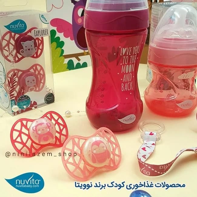 ست شیشه شیر و پستونک دخترانه