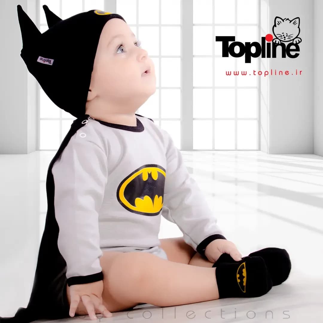 ست لباس نوزادی ۱۵ تکه طرح بتمن Topline