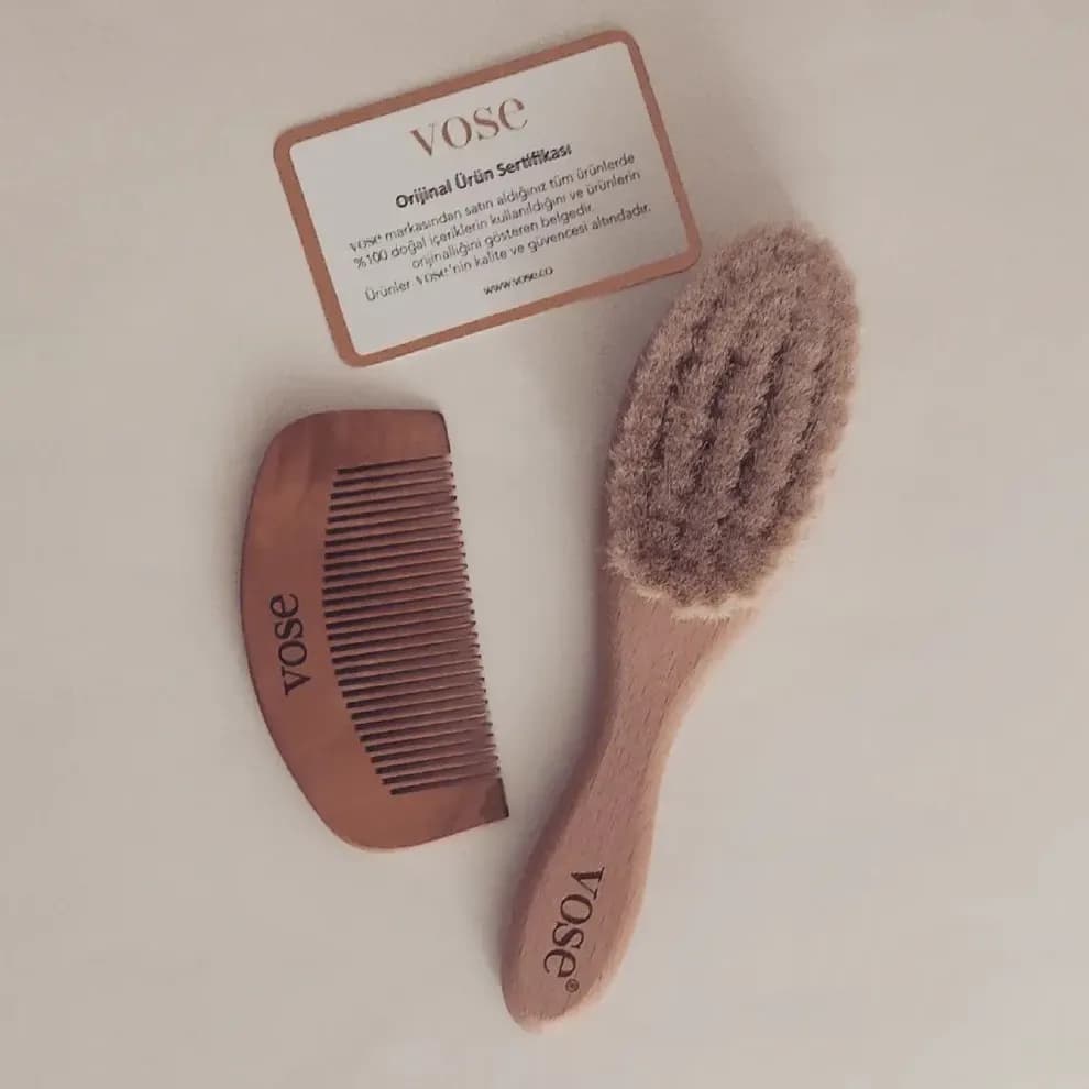 ست شانه و برس چوبی