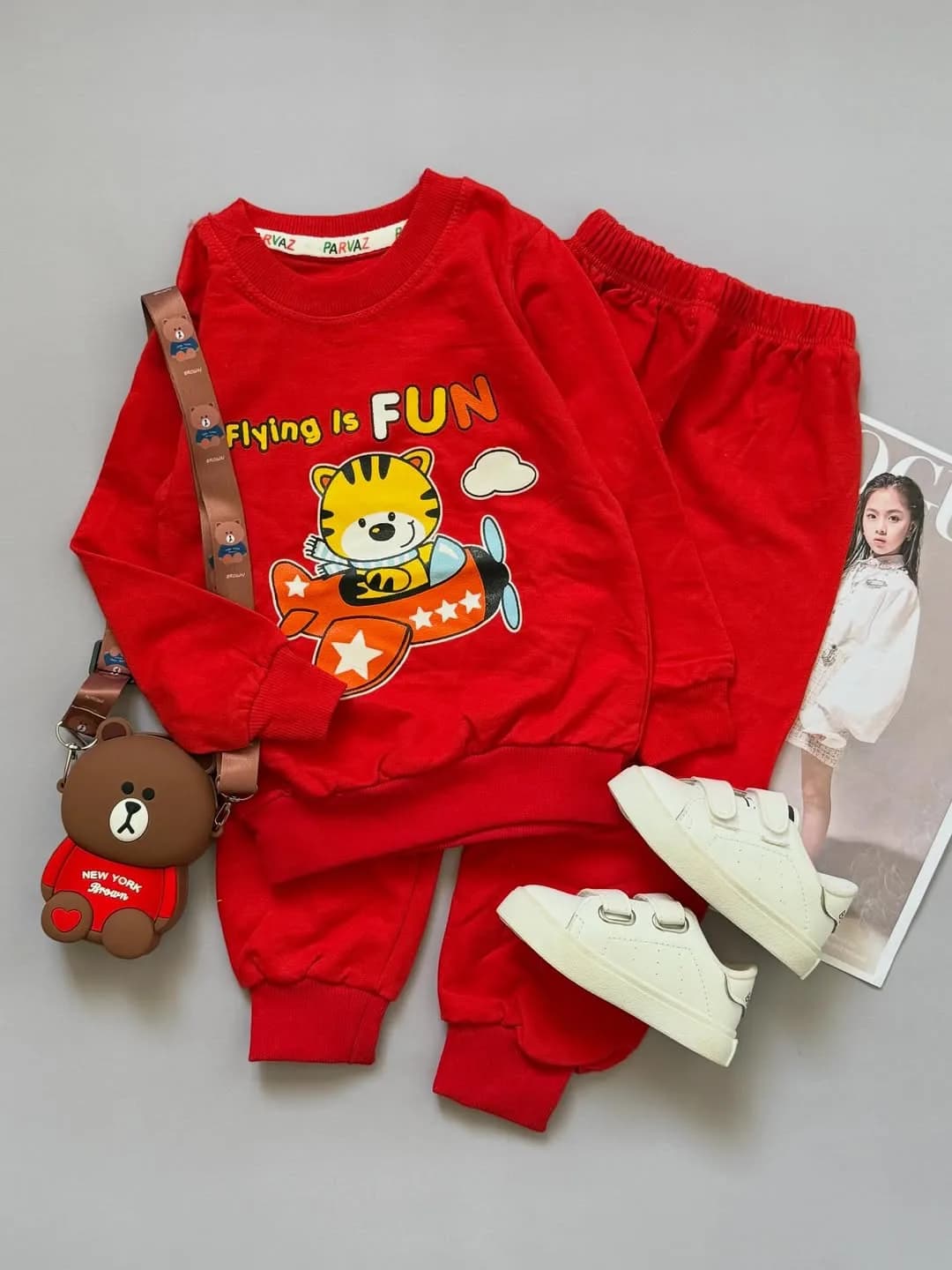 بلوز و شلوار طرح fun پنبه