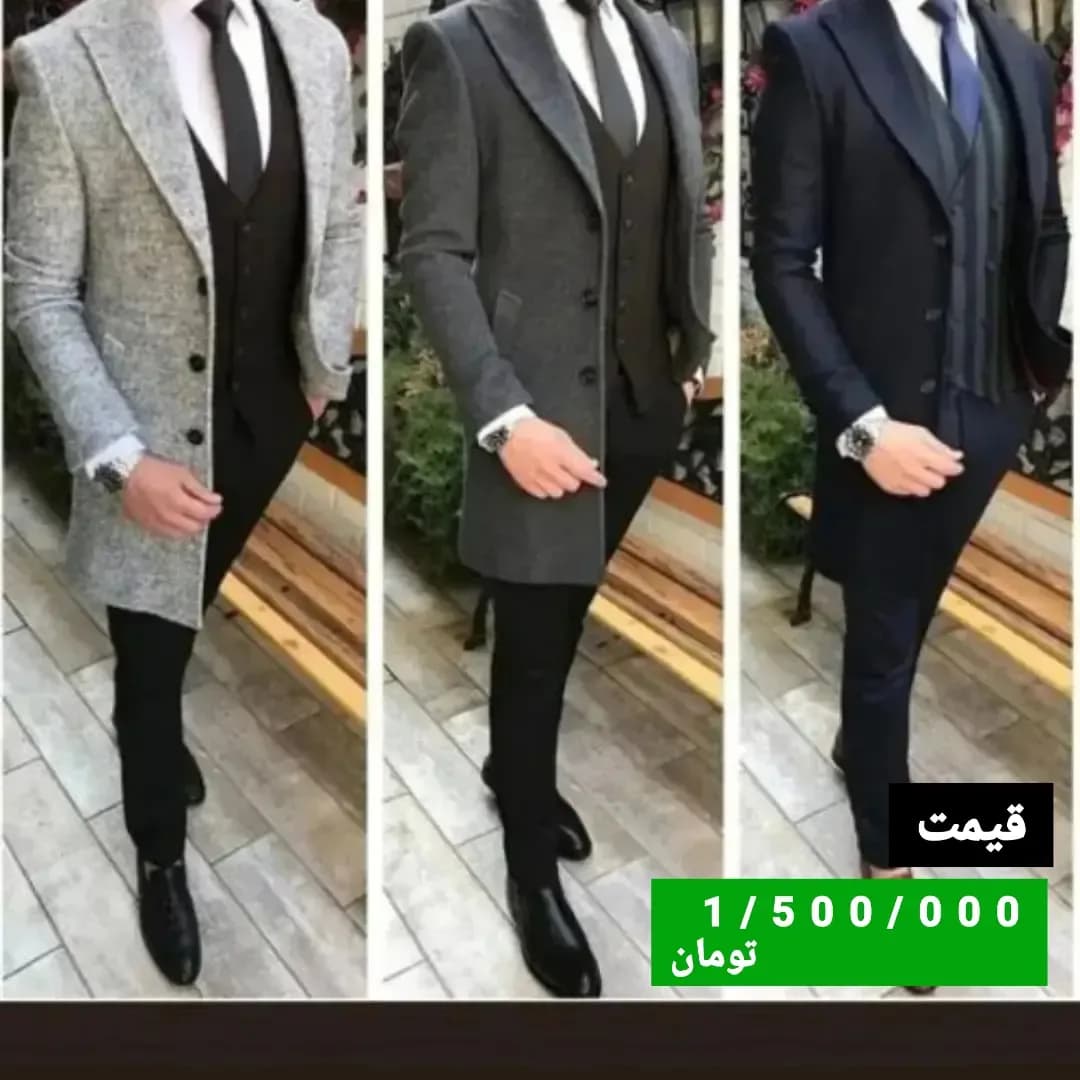 پالتو مردانه، رنگ خاکستری، زغالی و سرمهای، بلند، یقه انگلیسی، آستین بلند