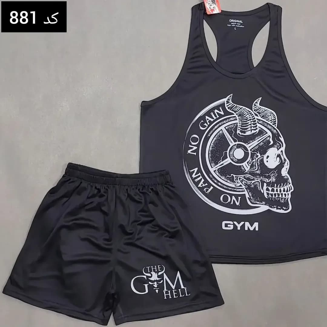 ست رکابی و شلوارک HELL GYM