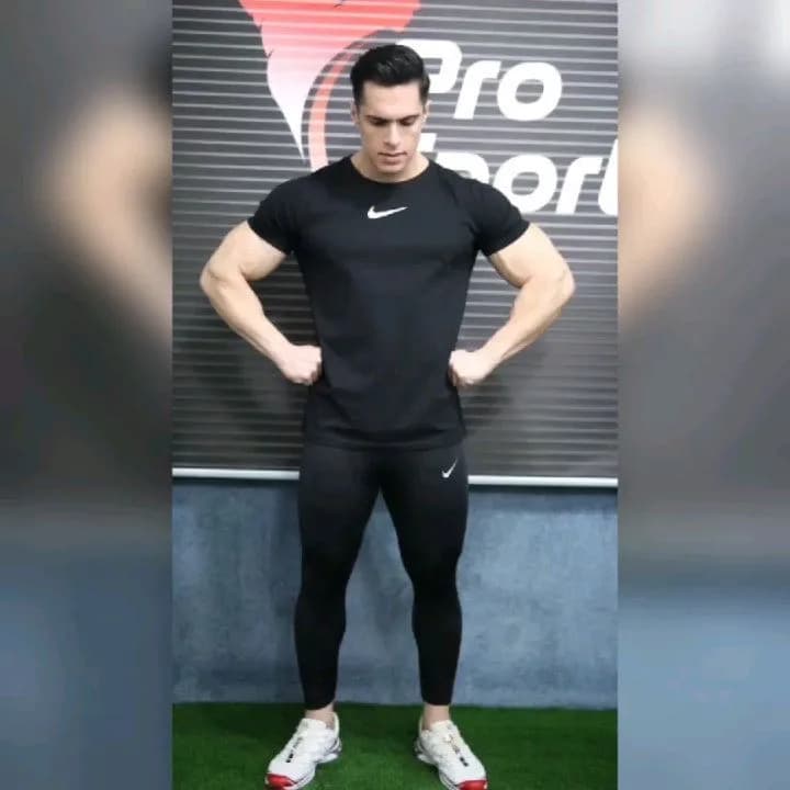 لگ ورزشی مردانه Nike، رنگ مشکی و سفید، لگ ورزشی جذب