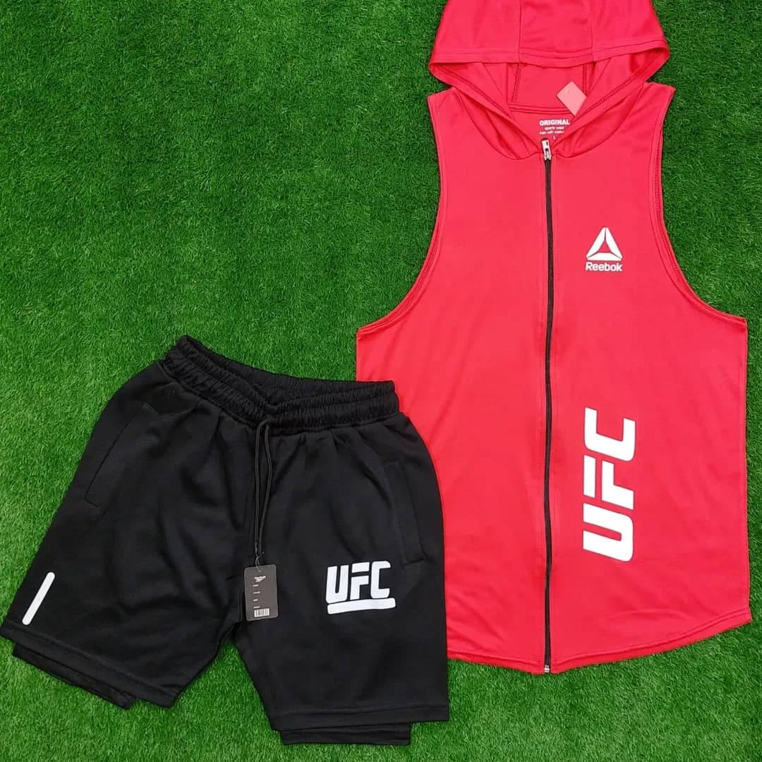 کاور کلاهدار زیپدار و شلوارک UFC