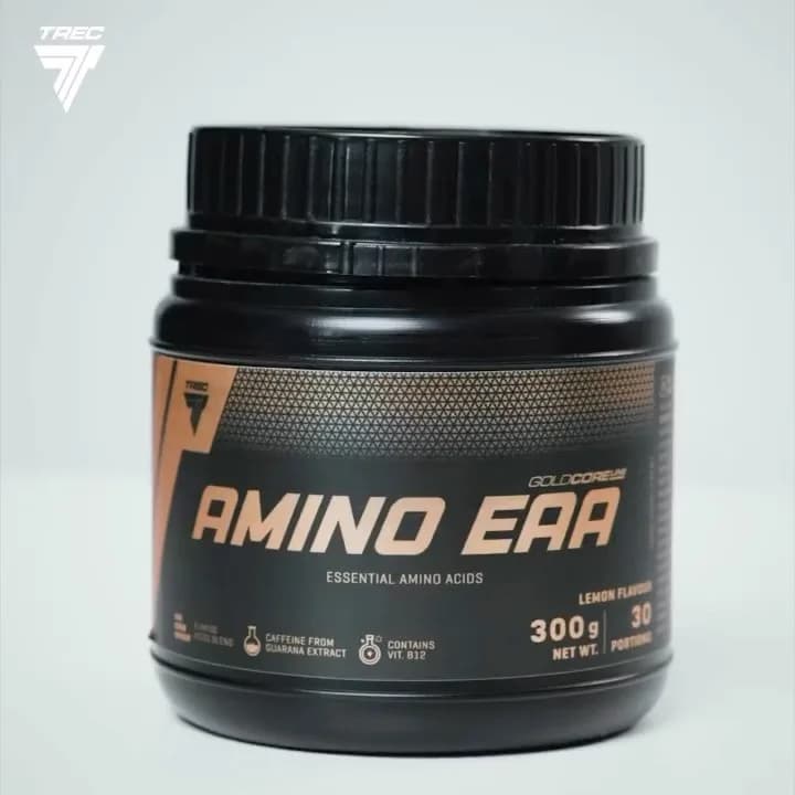 مکمل آمینو EAA Trec Nutrition، رنگ مشکی و مسی، جنس پلاستیک، ظرف پودر