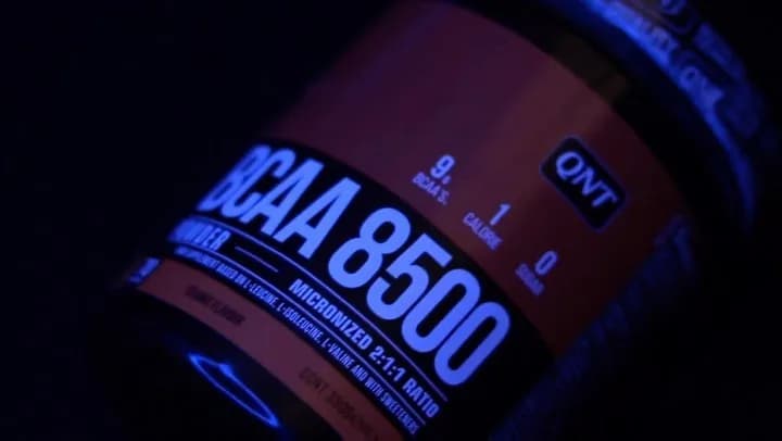 بیسیایای BCAA 8500 QNT، رنگ مشکی و آبی، جنس پلاستیک، ظرف پودر