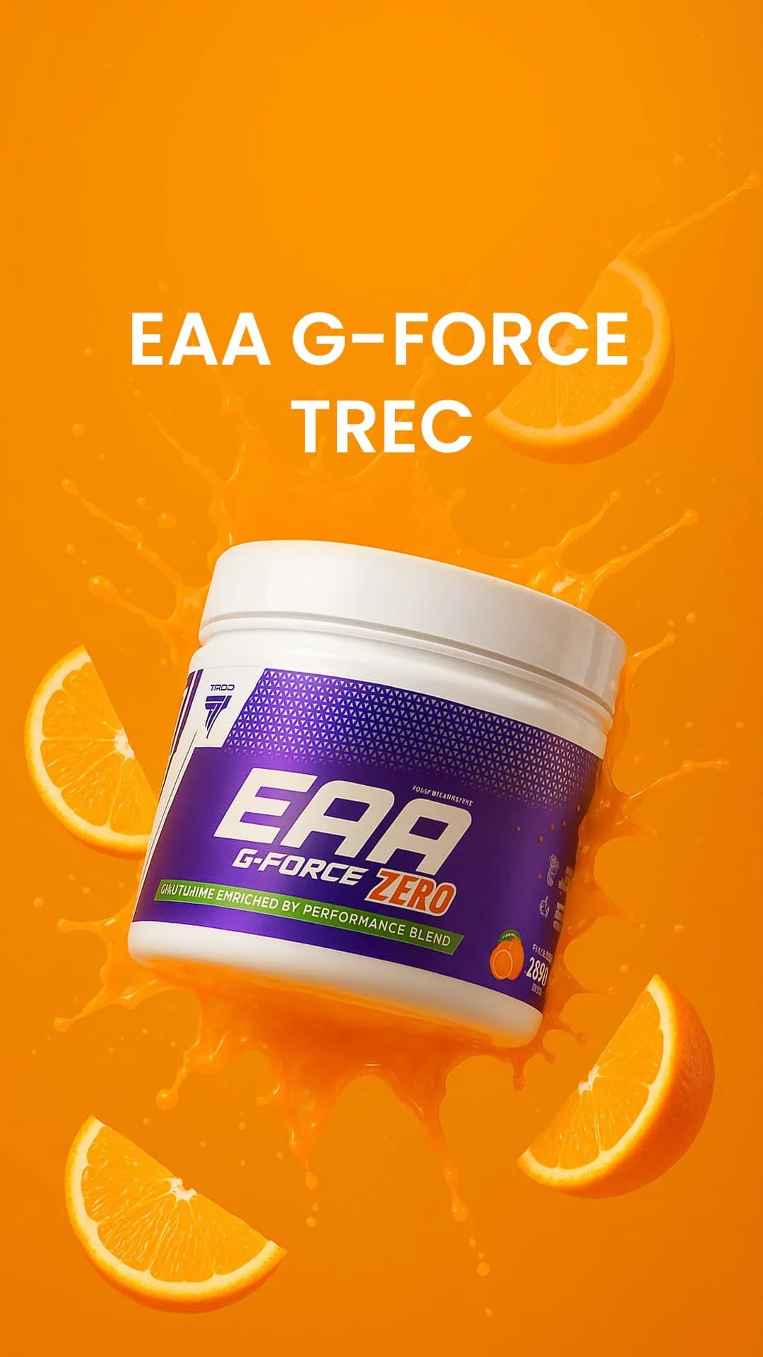 مکمل EAA جیفورس زیرو TREC، رنگ سفید و بنفش، جنس پلاستیک، ظرف پودر