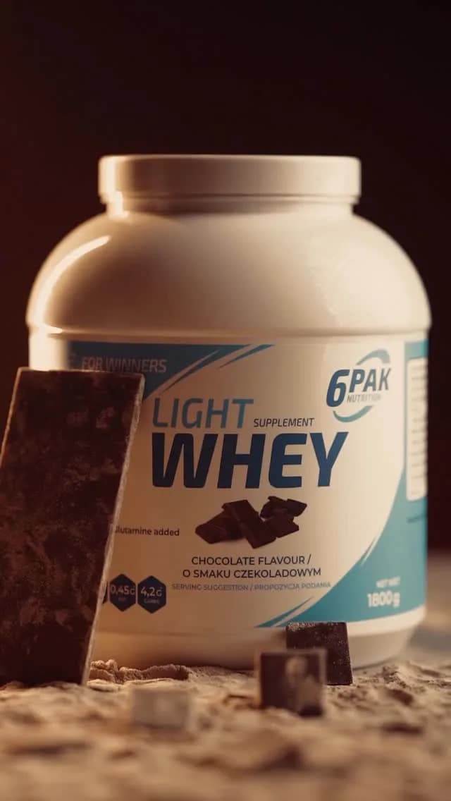 مکمل پروتئین Light Whey 6pack، رنگ سفید و آبی، جنس پلاستیک